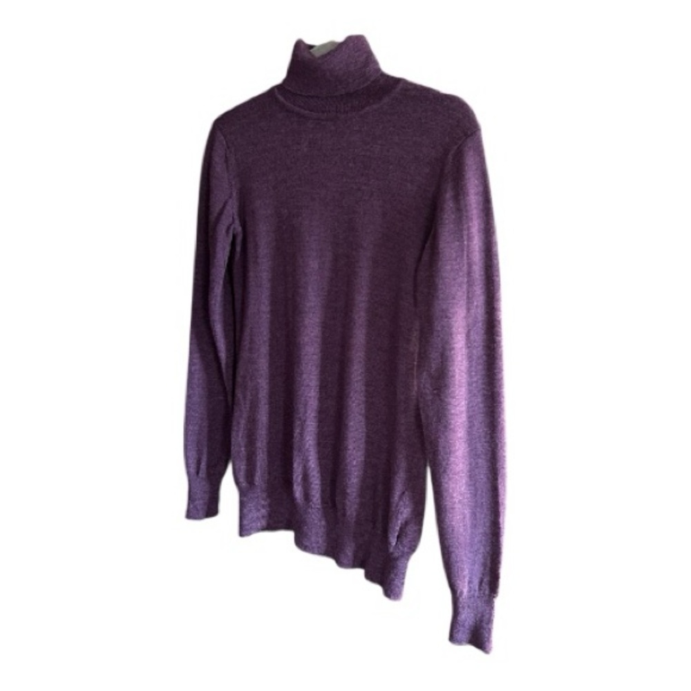 BARBOUR Merino‎ Wool Turtleneck Sweater Wineberry Purple S - Picture 2 of 10